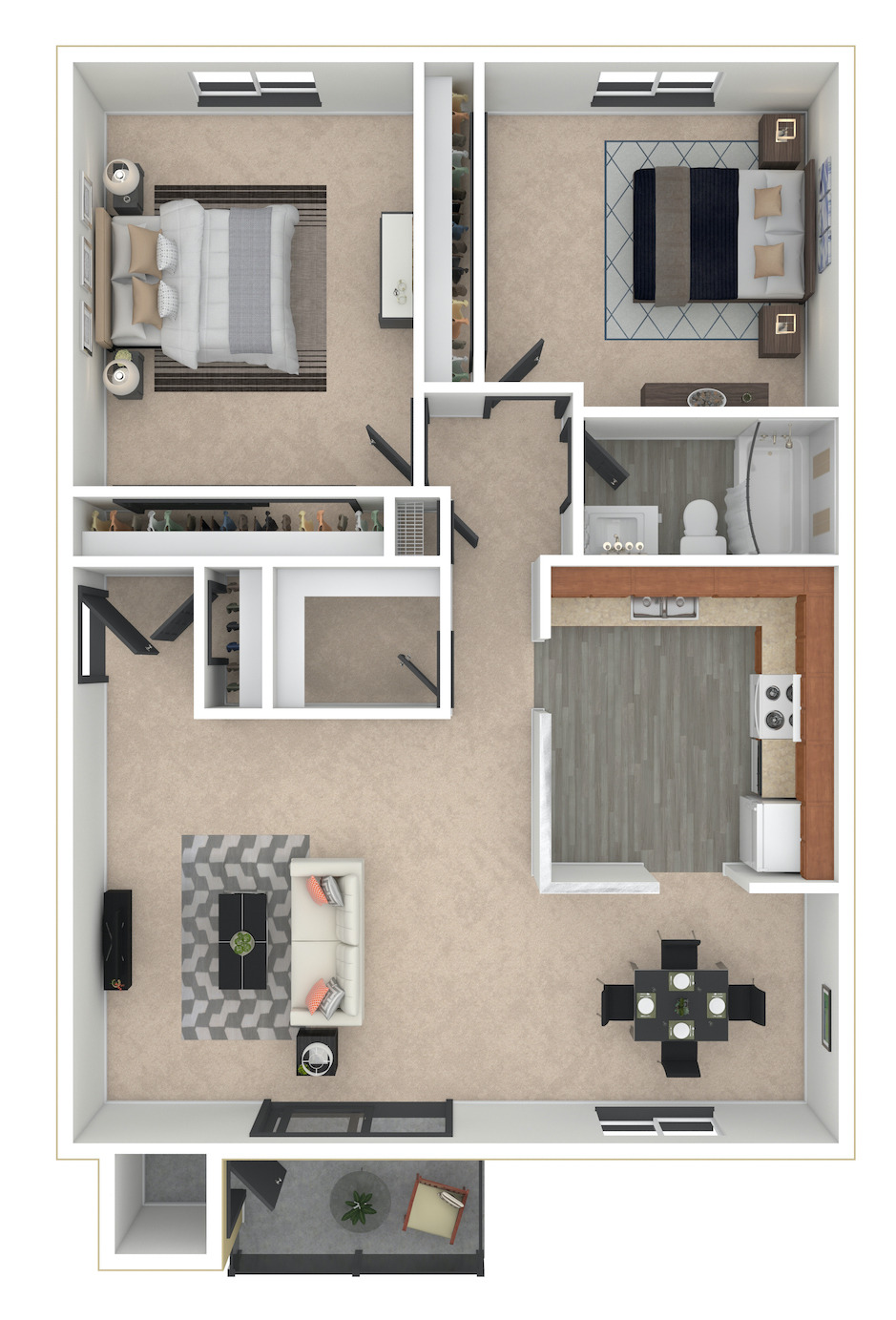 Floor Plan Details | Landmark Apartments | Indianapolis, IN